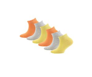 EWERS Chaussettes citron vert / gris / orange, Taille 31-34