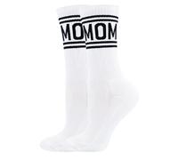 EWERS Chaussettes de sport 'MOM' noir / blanc, Taille 42-44