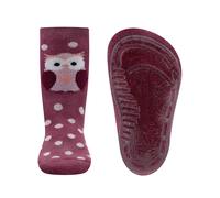 EWERS Chaussettes 'Eule' gris clair / violet clair / violet foncé / lie de vin, Taille 31-34