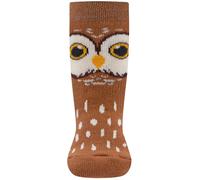 EWERS Chaussettes 'Eule' marron / noir / blanc cassé, Taille 19-20