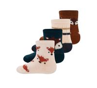 EWERS Chaussettes 'Fuchs' beige / bleu marine / rouille / brun foncé / noir, Taille 17-18