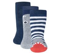 EWERS Chaussettes gentiane / gris clair / orange fluo / blanc, Taille 23-24
