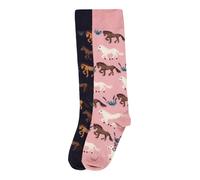 EWERS Chaussettes 'Pferde' bleu marine / mélange de couleurs / rose, Taille 23-26