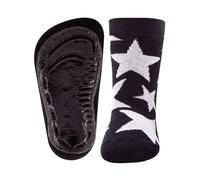 EWERS Chaussettes 'Sterne' noir / blanc cassé, Taille 23-24
