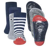 EWERS pack de 3 chaussettes d'arrêt requin SoftStep, chaussettes antidérapantes avec semelle en caoutchouc, MADE IN GERMANY, 3 paires pour enfants, garçons, taille 29-30