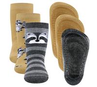 EWERS pack de 3 chaussettes de raton laveur SoftStep, chaussettes pour enfants avec semelle en caoutchouc antidérapante pour garçons et filles, MADE IN GERMANY, 3 paires, taille 25-26