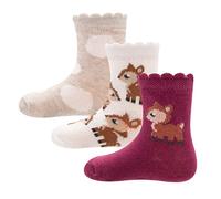 Ewers Rehkitz 3er Pack, Chaussettes Enfants unisexes, MEHrFARBIg,