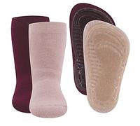 EWERS Stoppersocken 2er Uni Chaussettes stoppeurs, Rose Bordeaux, 25-26 Mixte