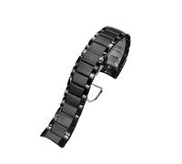ewgrkba Bracelet de montre avec boîtier en céramique compatible avec les montres Armani AR1451, AR1452, AR1400, AR1410, AR70002, bracelet for homme 22 mm et 24 mm, boucle déployante(AR-1451 strap)