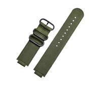 ewgrkba Bracelet de montre convexe 16 mm compatible avec Casio GM110 GM2100 GA900 GBA-800 GBD-800 GA-800, bracelet de montre en toile de nylon modifié for homme(Army green black)