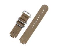 ewgrkba Bracelet de montre convexe 16 mm compatible avec Casio GM110 GM2100 GA900 GBA-800 GBD-800 GA-800, bracelet de montre en toile de nylon modifié for homme(Khaki Silver Buckle)
