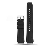 ewgrkba Bracelet de montre de sport en caoutchouc de Silicone, Compatible avec les bracelets de montre Casio Edifice EF-552, série EF-552D-1A, noir, 25x20mm