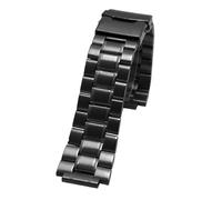 ewgrkba Bracelet de montre en acier inoxydable massif Compatible avec Timex T2N720 T2N721 T2N739 Bracelet de montre argent noir Bracelet 24 * 16mm Bracelet de montre en métal(Black Safety buckle)