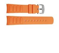 ewgrkba Bracelet de montre en caoutchouc compatible avec Mido Multifort TV M049.526, 22 mm, interface incurvée M049, accessoires de montre en silicone(Orange-silver)