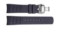 ewgrkba Bracelet de montre en caoutchouc compatible avec Mido Multifort TV M049.526, 22 mm, interface incurvée M049, accessoires de montre en silicone(Black-silver-1)