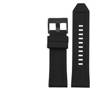 ewgrkba Bracelet de montre en caoutchouc de Silicone, 24mm, 26mm, 28mm, Compatible avec Diesel DZ4496 DZ4427 DZ4487 DZ4323 DZ4318 DZ4305, Bracelet de montre for hommes(Black black buckle,26mm)