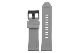 ewgrkba Bracelet de montre en caoutchouc de Silicone, 24mm, 26mm, 28mm, Compatible avec Diesel DZ4496 DZ4427 DZ4487 DZ4323 DZ4318 DZ4305, Bracelet de montre for hommes(Grey black buckle,26mm)