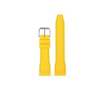 ewgrkba Bracelet de montre en caoutchouc fluoré à dégagement rapide, compatible avec les montres IWC Big Pilot Portofino TOP 171820, bracelet en caoutchouc 20 21 22(Yellow-silver pin,Width22mm)