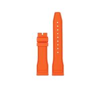 ewgrkba Bracelet de montre en caoutchouc fluoré à dégagement rapide, compatible avec les montres IWC Big Pilot Portofino TOP 171820, bracelet en caoutchouc 20 21 22(Orange no buckle,Width22mm)