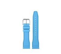 ewgrkba Bracelet de montre en caoutchouc fluoré à dégagement rapide, compatible avec les montres IWC Big Pilot Portofino TOP 171820, bracelet en caoutchouc 20 21 22(Light blue SK pin,Width 20mm)