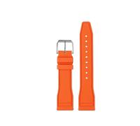 ewgrkba Bracelet de montre en caoutchouc fluoré à dégagement rapide, compatible avec les montres IWC Big Pilot Portofino TOP 171820, bracelet en caoutchouc 20 21 22(Orange silver pin,Width 21mm)