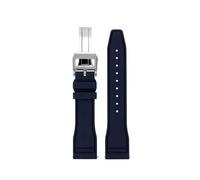 ewgrkba Bracelet de montre en caoutchouc fluoré à dégagement rapide, compatible avec les montres IWC Big Pilot Portofino TOP 171820, bracelet en caoutchouc 20 21 22(Dark blue silver,Width 21mm)