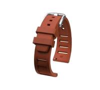 ewgrkba Bracelet de montre en caoutchouc fluoré Super Ocean for homme, à dégagement rapide, souple, compatible avec Breitling Avenger, 20 mm, 22 mm, fermoir à ardillon(A Brown silver,20mm)