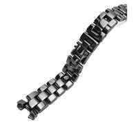 ewgrkba Bracelet de montre en céramique compatible avec le bracelet J12, for femme et homme, bracelet tendance, noir et blanc, 16 mm et 19 mm(Svart,For men 19mm)