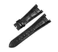 ewgrkba Bracelet de montre en cuir compatible avec les montres Patek Philippe 5711 et 5712G Nautilus for hommes et femmes, bracelet de montre concave et convexe, 25-12 mm(Black-no clasp)