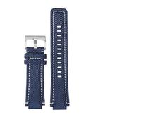 ewgrkba Bracelet de montre en nylon for montre Casio G-Shock GW-M5610 DW5600 DW5700 DW6900 GA110 GA100, petit bracelet carré en cuir de vache, ouverture convexe 16 mm(Blue silver)