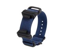 ewgrkba Bracelet de montre en nylon tissé modifié, compatible avec CASIO G-Shock Small Square DW5600 GW-B5600 GM-5600, bracelet noir, adaptateur 16 mm(4-Blue -black)