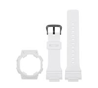 ewgrkba Bracelet de montre en résine, boîtier de montre compatible avec Casio AQ-S810W, bracelet en silicone modifié for homme, ensemble de lunette, accessoires(White-Black)