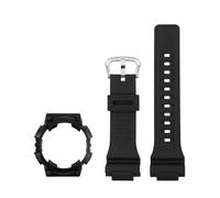 ewgrkba Bracelet de montre en résine, boîtier de montre compatible avec Casio AQ-S810W, bracelet en silicone modifié for homme, ensemble de lunette, accessoires(Black-Silver)