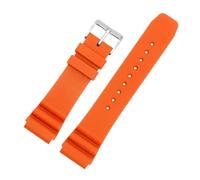 ewgrkba Bracelet de montre en silicone 22 mm for homme, compatible avec Citizen Green Water Ghost AW1598 AI7009 BN0193, CASIO Seiko, avec boucle ardillon(Orange)
