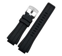 ewgrkba Bracelet de montre en silicone compatible avec Casio G-SHOCK GST-B200 GST-B200D Series Bracelet de montre for homme Accessoires de chaîne Bande de silicone en résine étanche(Black silver)