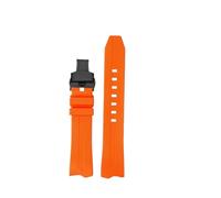 ewgrkba Bracelet de montre étanche en caoutchouc fluoré compatible avec Hamilton Ventura H24525331 H24585331 24551331 H24595331, bracelet sport souple en caoutchouc de 20 mm(1Orange-black)
