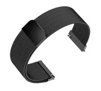 ewgrkba Bracelet de montre fin en acier inoxydable à mailles Milan magnétiques, 12, 14, 15, 16, 18, 20, 22 mm, bracelet de montre en métal(Svart,20mm)