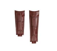 ewgrkba Bracelet de montre original incurvé 20 mm, compatible avec Rolex Water Ghost, bracelet en cuir véritable for homme GMT Submariner Daytona(Brown - no buckle)