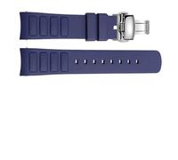 ewgrkba Bracelet de montre original incurvé en caoutchouc for homme, compatible avec la montre sport Mido Multifort TV M049.526, bracelet en silicone vert et bleu à dégagement rapide(A-Blue-silver)