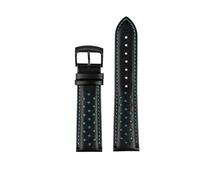 ewgrkba Bracelet En Cuir For Homme Compatible Avec La Montre Mido Helmsman M005 Orange Rudder M005614, Avec Fermoir Papillon, 22 Mm(Celestial Teal)