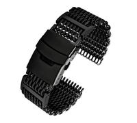 ewgrkba Bracelet Milan en maille requin 20, 22, 24 mm, compatible avec Hamilton, Omega, Breitling, Citizen, Seiko, bracelet en acier inoxydable, bracelet en métal massif(G29-02 Black,20mm)