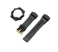 ewgrkba Compatible avec le bracelet de montre Casio AQ-S810 en résine de silicone modifiée, boîtier étanche, bracelet de montre de sport AQ-S810, noir, bleu, vert, blanc(Black-Gold)