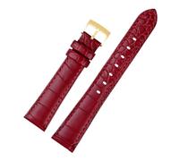 ewgrkba Compatible Avec Les Montres Swarovski 5547642, 5452498 Et 5452501 Green Blue Water Ghost For Femme, Bracelet En Cuir Rouge De Qualité Supérieure, 17 Mm, Rose Et Rapide(Red gold)