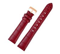 ewgrkba Compatible Avec Les Montres Swarovski 5547642, 5452498 Et 5452501 Green Blue Water Ghost For Femme, Bracelet En Cuir Rouge De Qualité Supérieure, 17 Mm, Rose Et Rapide(Red rose gold)