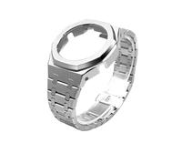 ewgrkba Kit de modification compatible avec Casio GA-2100 GMA-S2100 GM-2100, boîtier de montre for homme en acier inoxydable, bracelet de rechange en métal(Silver Set,GM-2100)