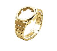 ewgrkba Kit de modification compatible avec Casio GA-2100 GMA-S2100 GM-2100, boîtier de montre for homme en acier inoxydable, bracelet de rechange en métal(Gold Set,GM-2100)
