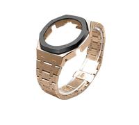 ewgrkba Kit de modification compatible avec Casio GA-2100 GMA-S2100 GM-2100, boîtier de montre for homme en acier inoxydable, bracelet de rechange en métal(Rose black Set,GMA-S2100)