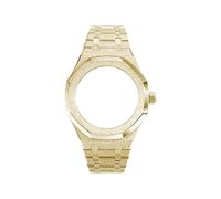 ewgrkba Kit de modification for montre Casio GA2100 en métal for homme, compatible avec boîtier de montre en acier inoxydable GA-2100 GA-2110, bracelet de rechange CasiOak(Frost gold B)