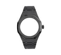 ewgrkba Kit de modification for montre Casio GA2100 en métal for homme, compatible avec boîtier de montre en acier inoxydable GA-2100 GA-2110, bracelet de rechange CasiOak(Frost black B)
