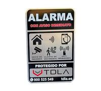 EWIG N'a pas l'air réel, il l'est. Fabriqué en aluminium. Panneau société de vente d'alarmes spécial sol panneau dissuasif alarme super qualité, 9 x 14 cm.